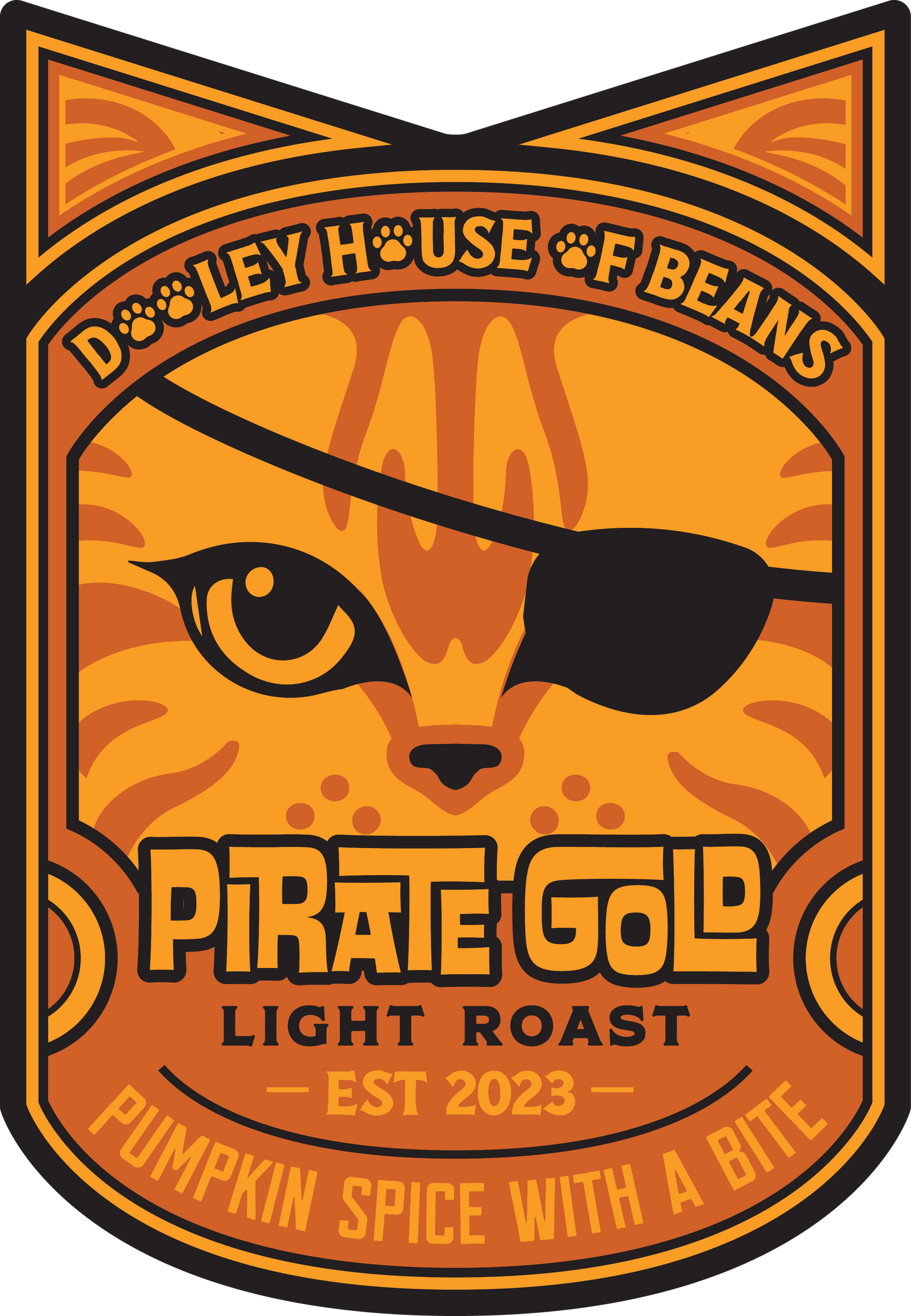 Pumpkin Pirate Roast (Zipper) Sticker!