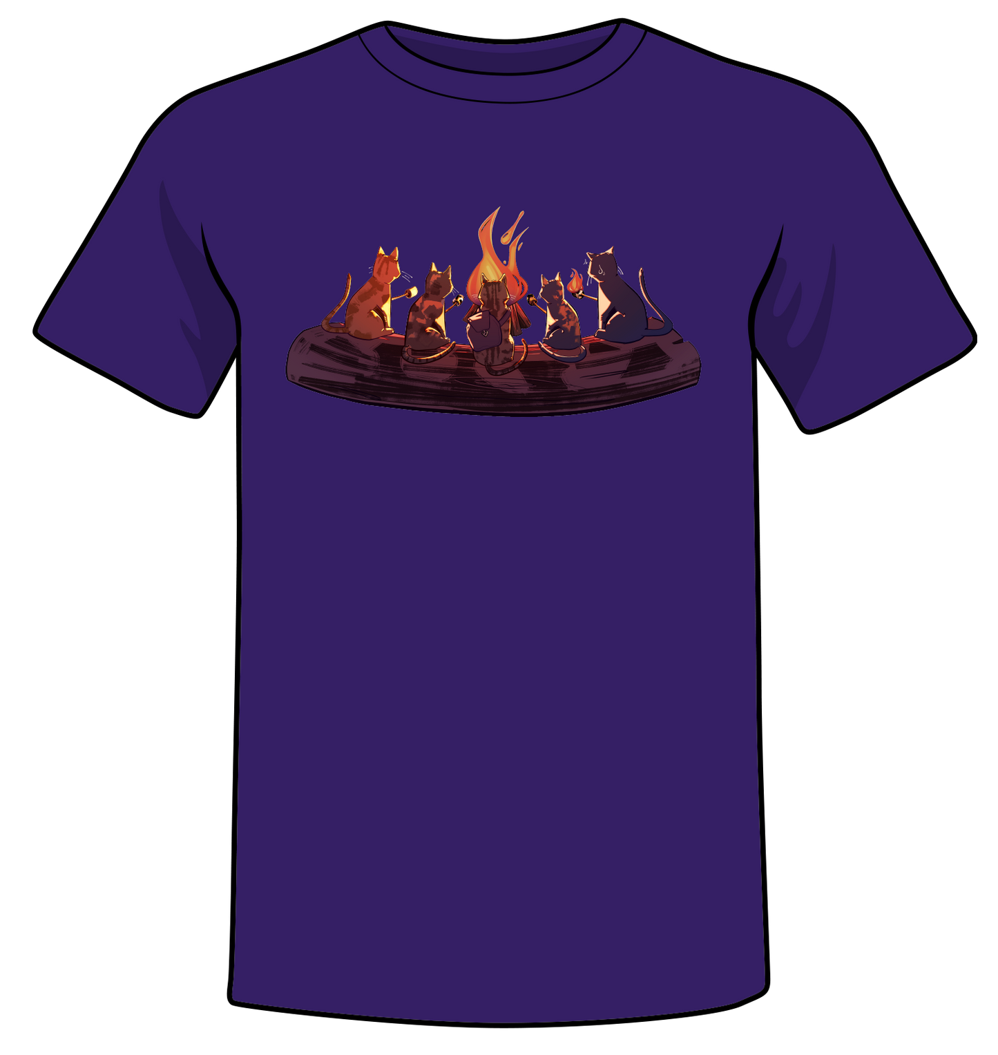 Campfire Cats Unisex Tee