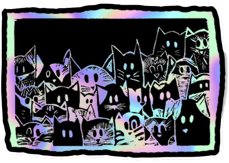 Dinner Kitty Stickers!