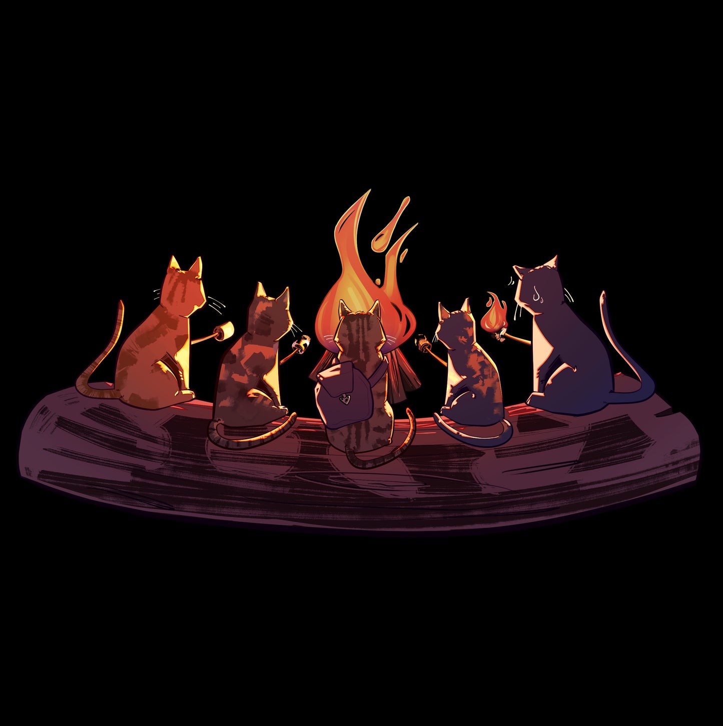 Campfire Cats Unisex Tee