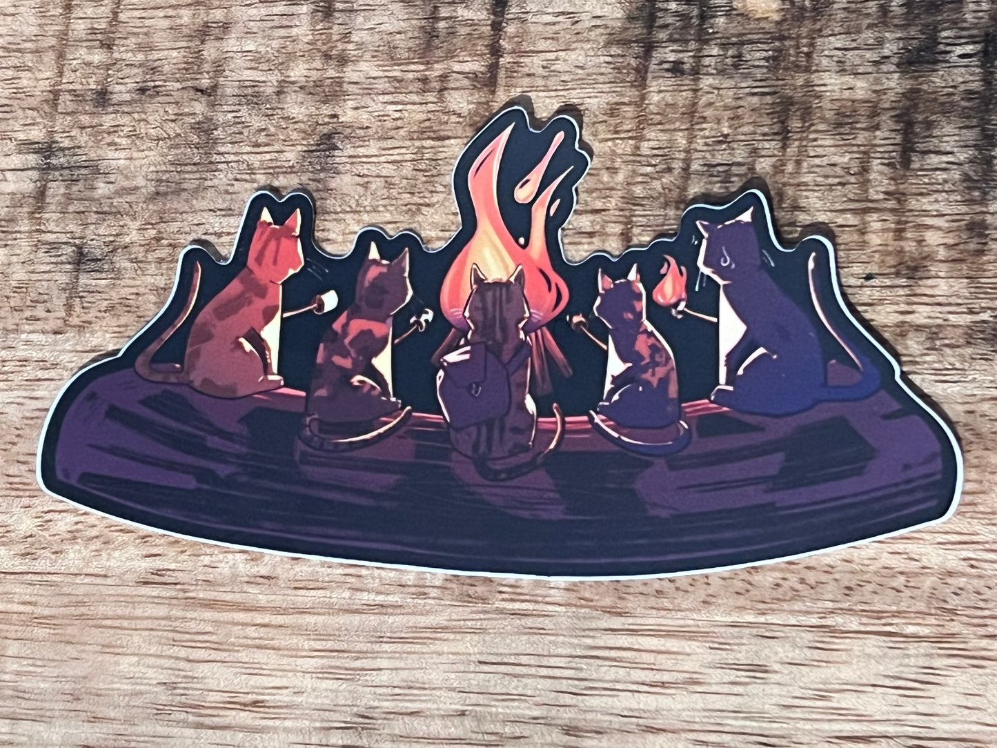 Campfire Cat Sticker