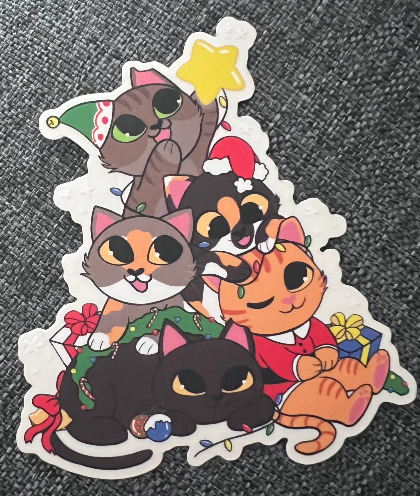 Christmas Cat Tree Sticker