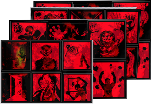 Phasmo Ghost Challenge Sticker Sheet Set