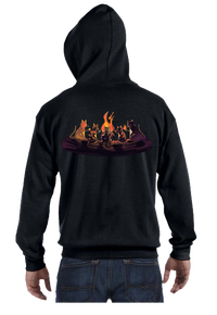 [Pre-Order] Campfire Cats Unisex Full-Zip Hoodie