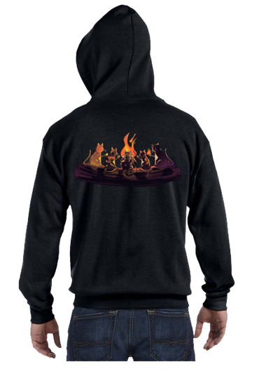 [Pre-Order] Campfire Cats Unisex Full-Zip Hoodie