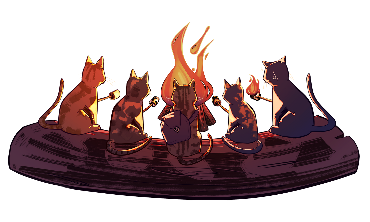 Campfire Cat Sticker